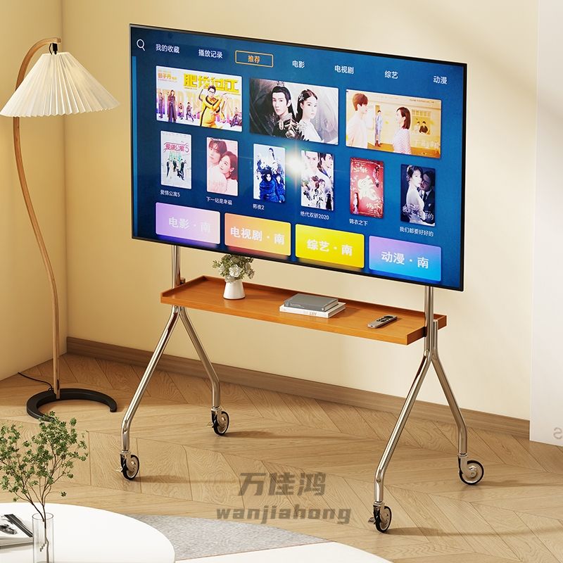 이동식 이동형 TV거치대 거실 디자인 철제 스탠드 모던 스텐 거치대 - 상세 이미지 4