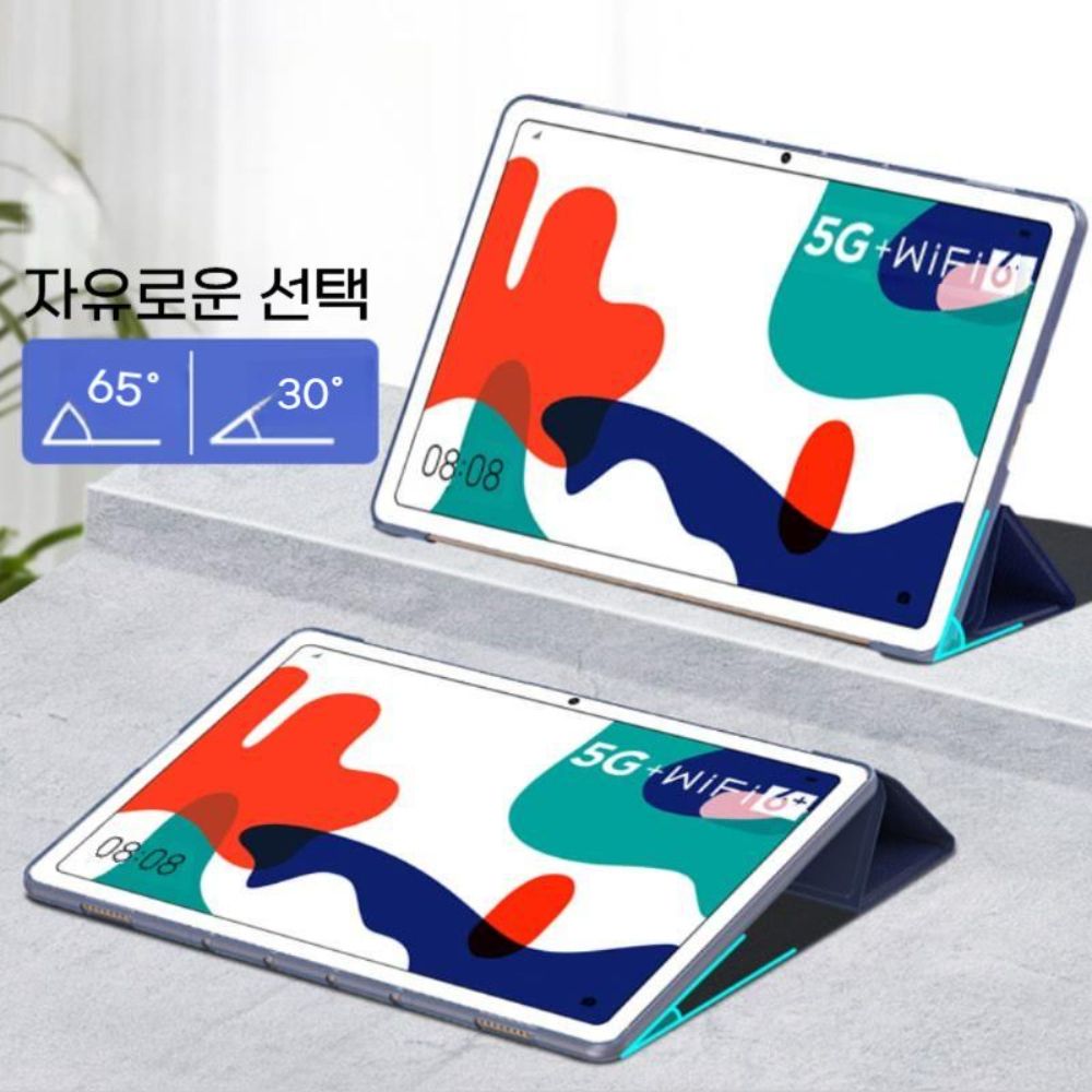 레노버 아이디어 탭 프로 12.7인치 케이스 3단 접이식 가죽 커버 펜슬 액정 필름 - 상세 이미지 3