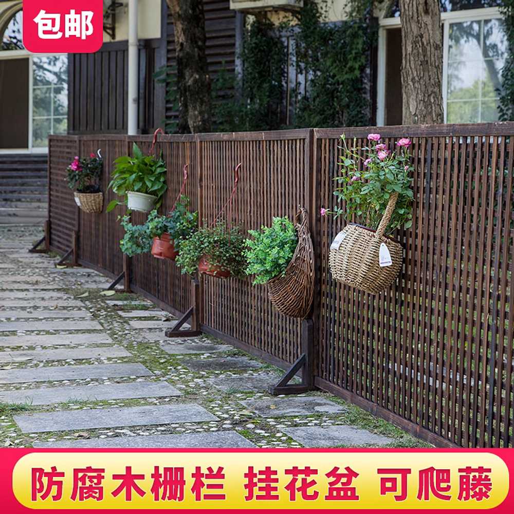 야외 파티션 울타리 원목 조경 간살 가림막 식당 휀스 90x200cm - 상세 이미지 2