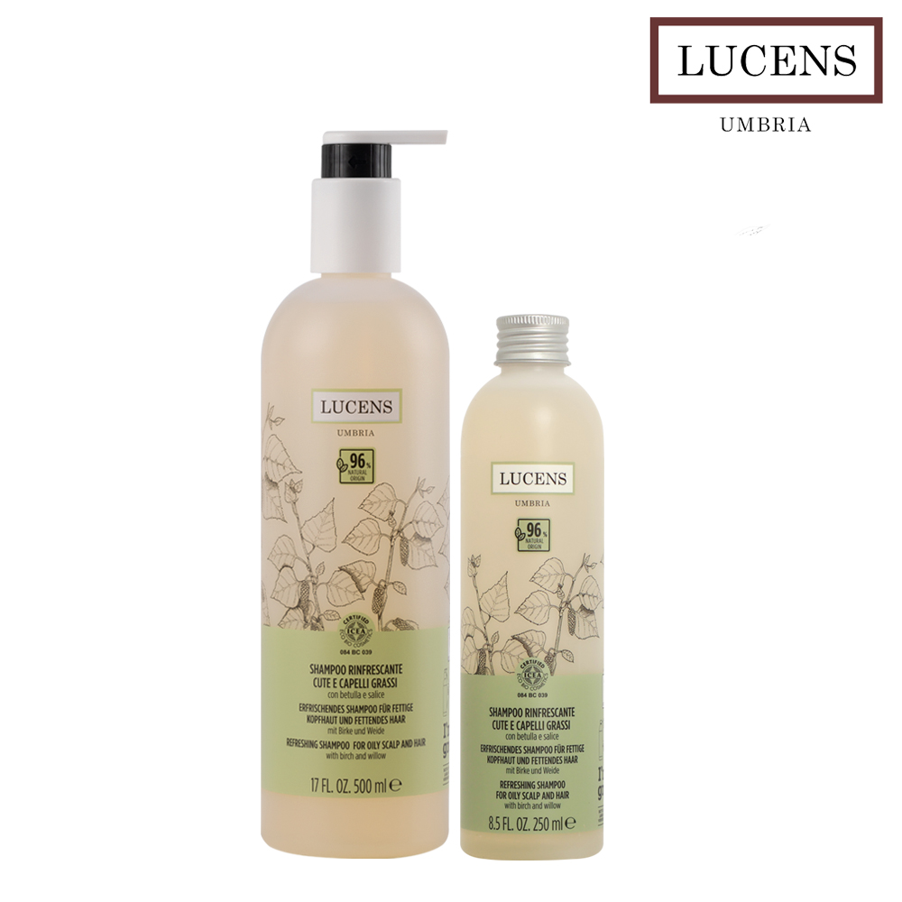 루센스 리프레슁 스칼프 지성샴푸 500+250ml(gift) /이태리 천연유기농 비건샴푸