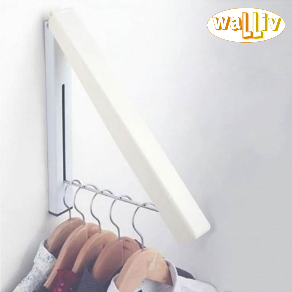 월리브 미니 행거 옷걸이 고정식 벽 틈새 코너 접이식