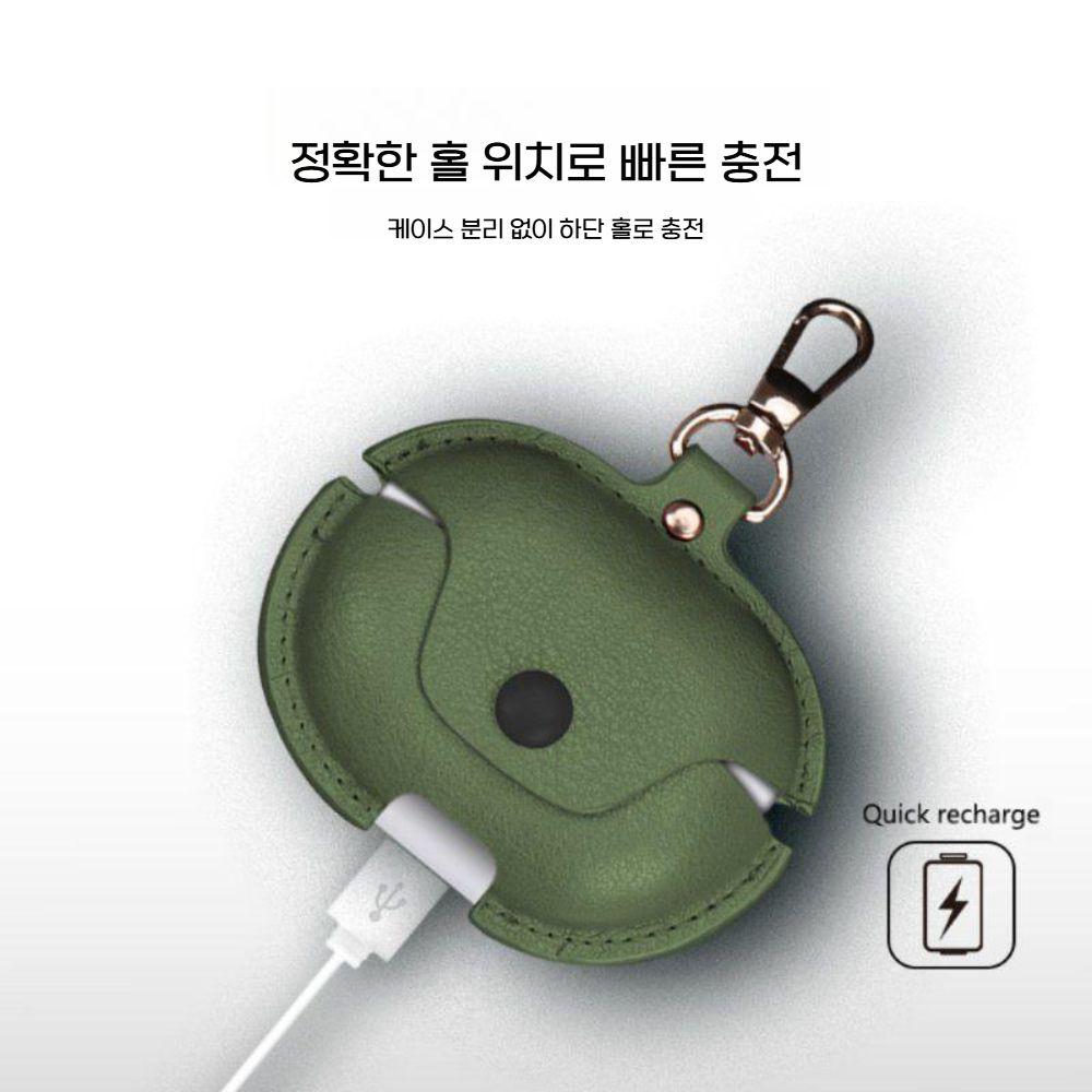 보스 QC 울트라 오픈 이어버드 케이스 똑딱이 잠금 가죽 커버 - 상세 이미지 4