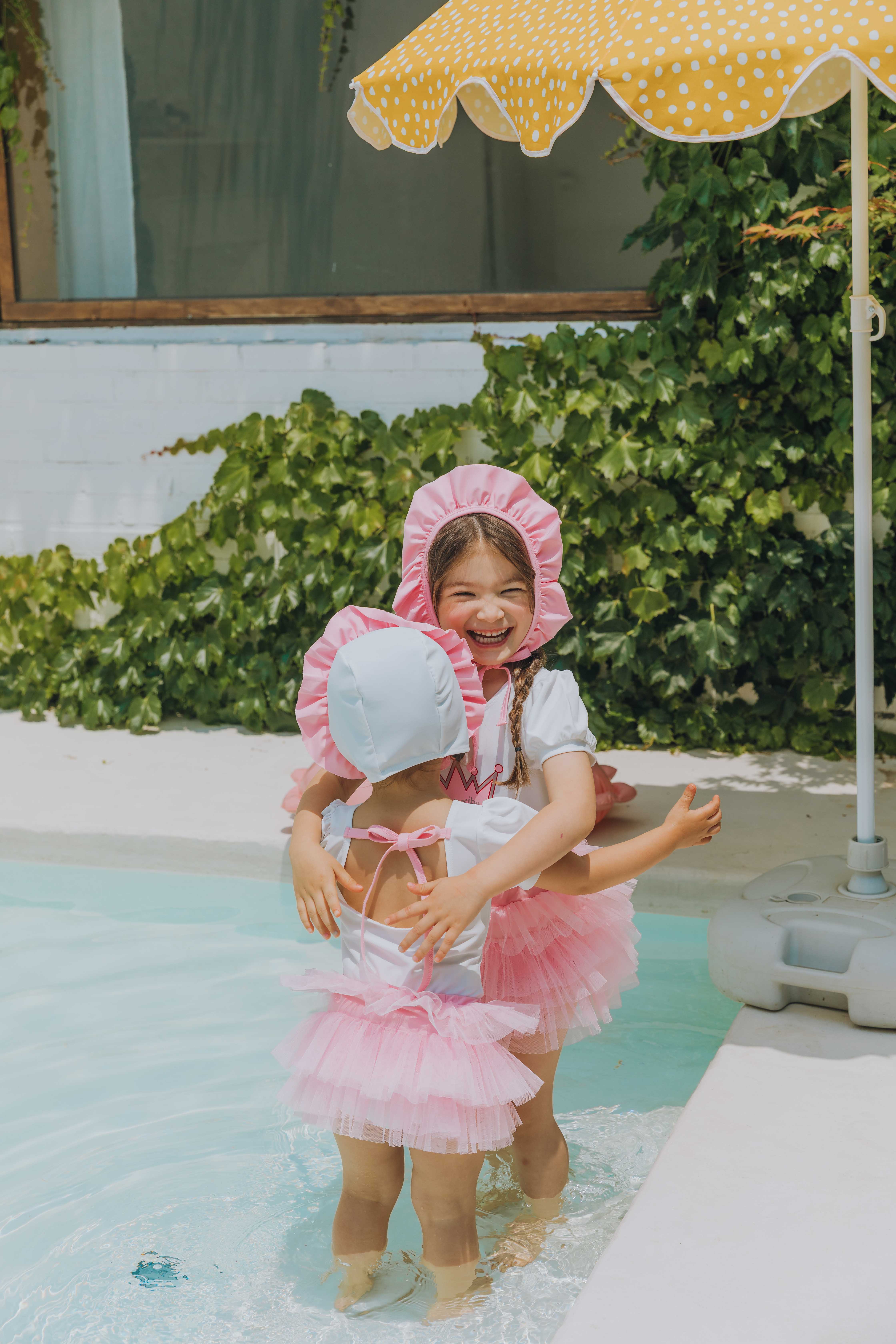 미니레시피 여아수영복 핑크크라운 스윔슈트 키즈 유아 수영복 세트 - 상세 이미지 5