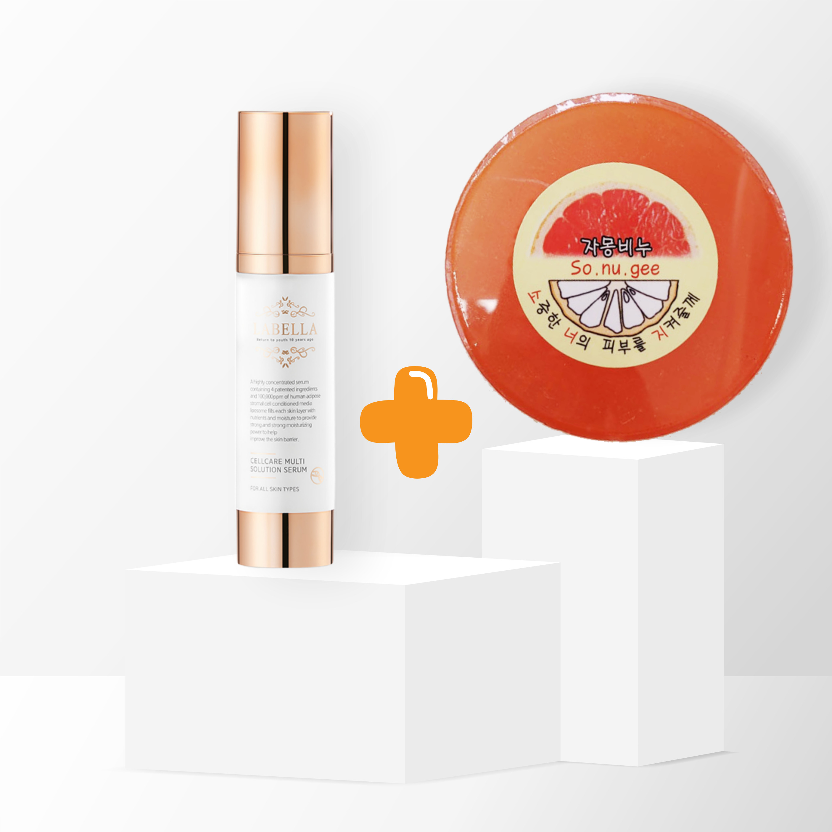 라벨라 셀케어 멀티 솔루션 세럼 50ml + 자몽 비누 - 상품 이미지