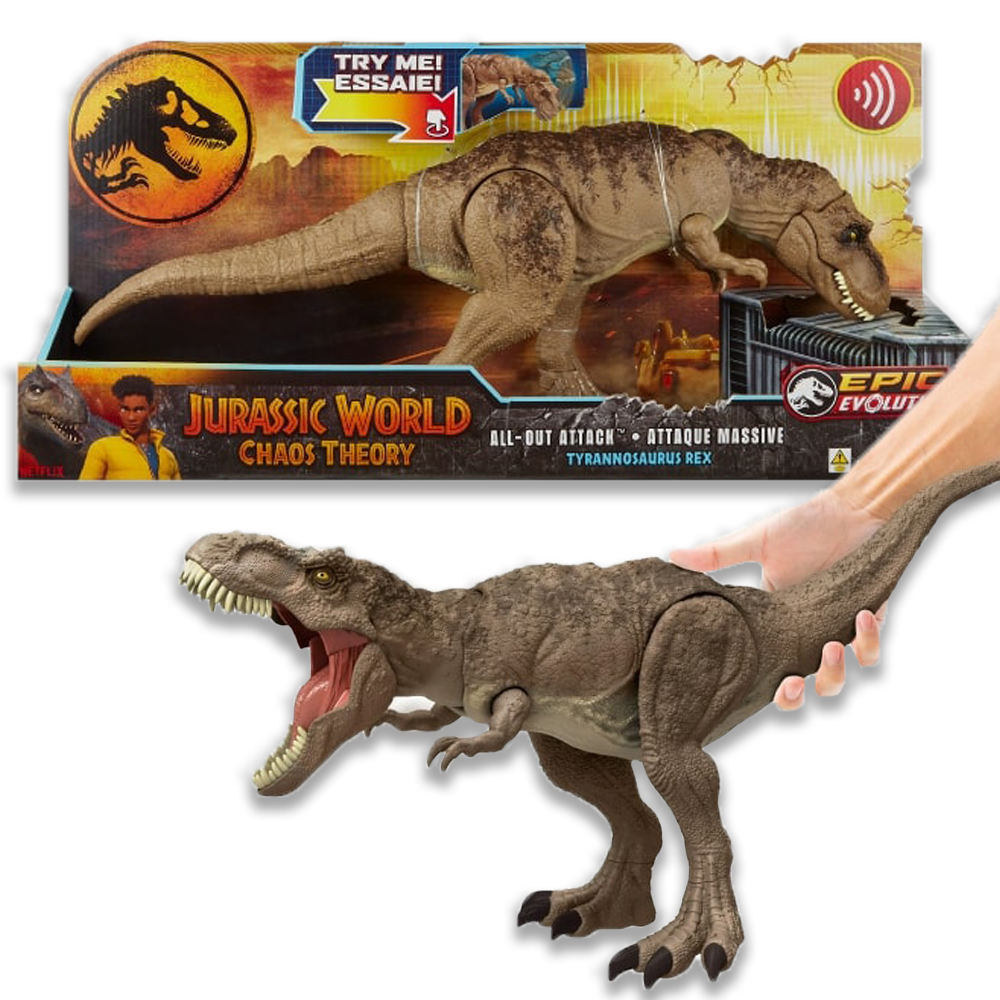 마텔 쥬라기월드 공룡 장난감 티라노사우루스 대형 리얼 T-Rex 다이노 피규어 스티커 세트 이미지 7