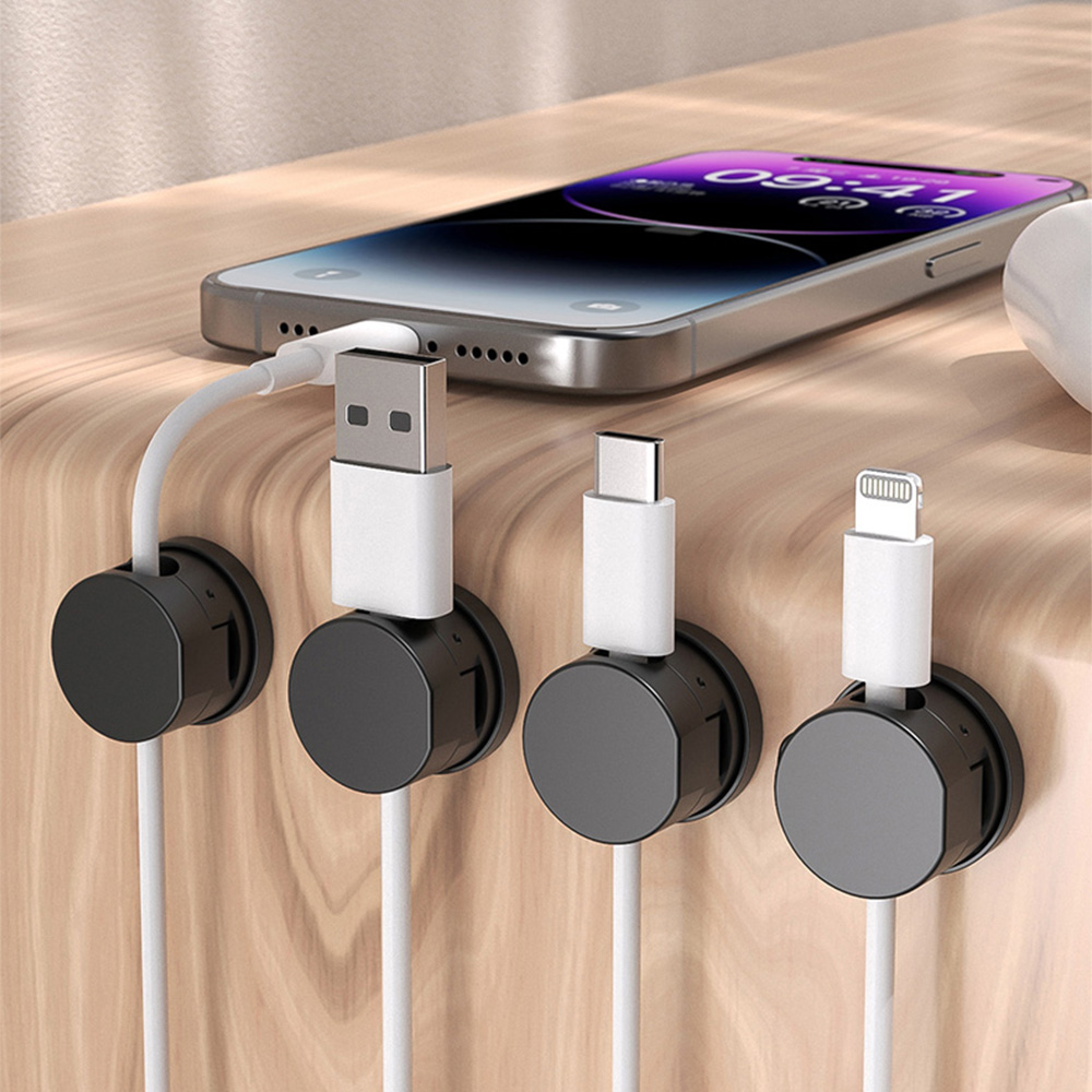 마그네틱 전선 케이블 홀더 1개 충전기 선정리 책상 충전선 고정 클립