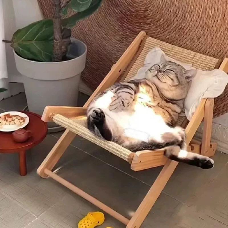 고양이 리클라이너 의자 스크래처 침대 소파