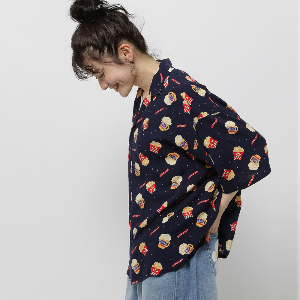 니코앤드 X 위글위글 셔츠 콜라보 아소트 패턴 네이비 반팔 451751