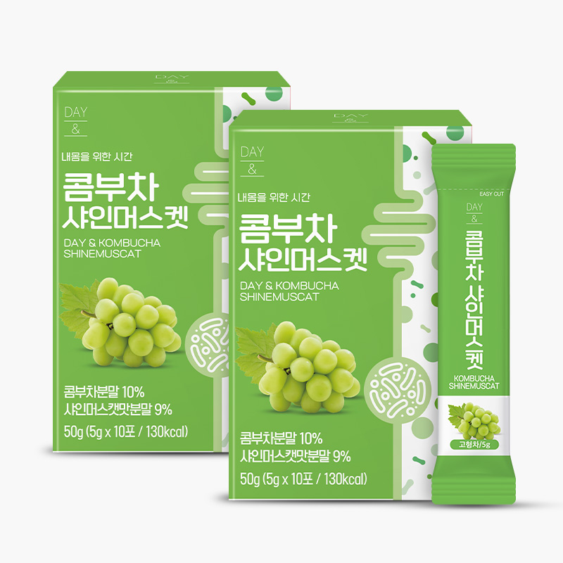 참앤들황토농원 데이앤 콤부차 샤인머스켓 5g 2박스 (총 20포)