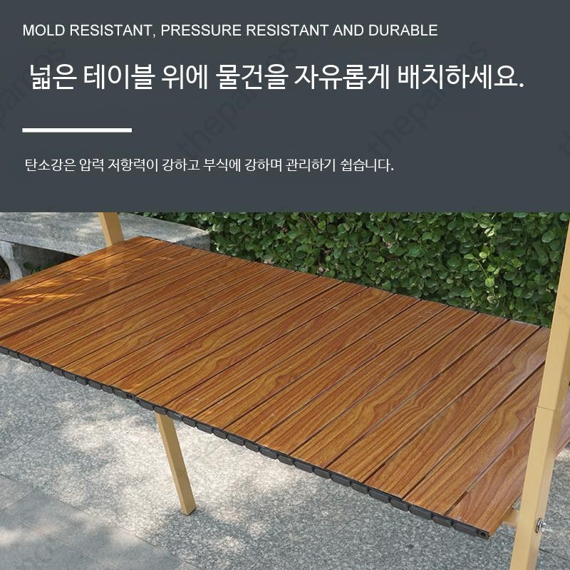 볏짚 가판대 플리마켓 부스 해변 여름 행사 매대 초가지붕 테이블 진열대 스탠드 철제 판매대 : 더파모스