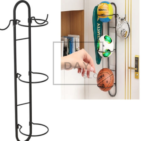 [트렌디프레소협력사]데이슬롯 벽걸이 3구 공 보관대 벽걸이공보관대 스포츠공보관 농구공거치대
