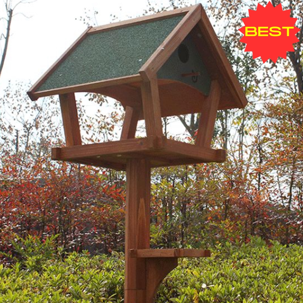 야외 원목 새 모이통 새장 새먹이 조류 먹이통 비둘기 새집 새둥지