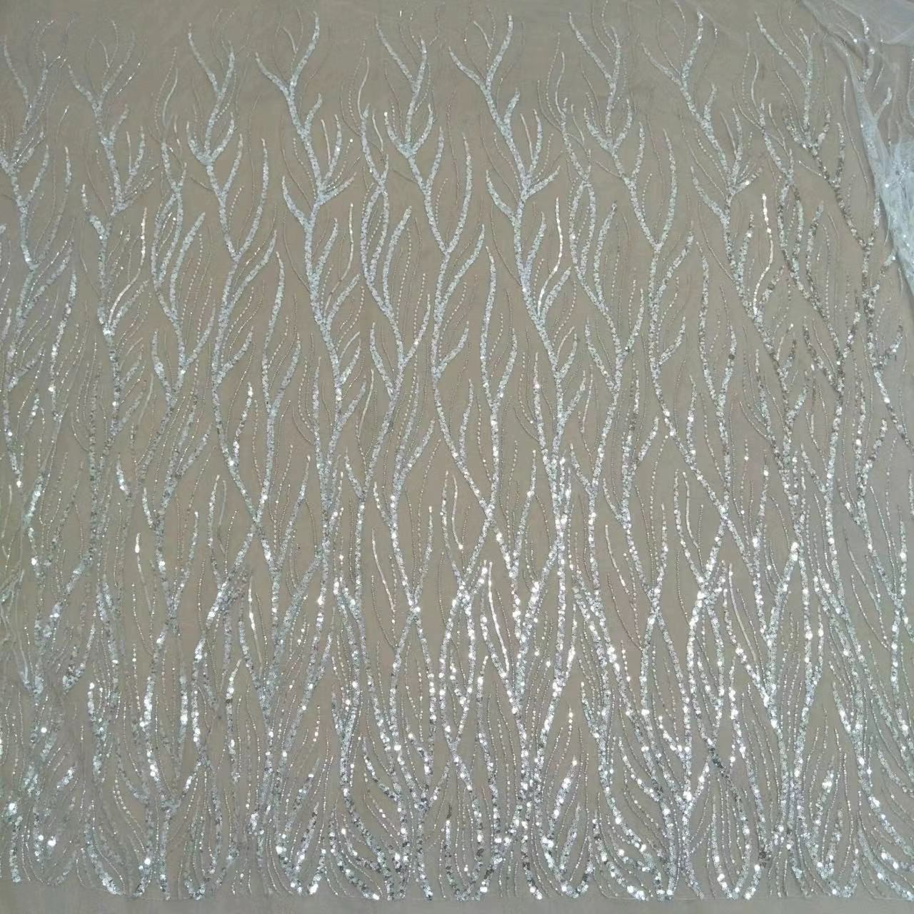 장식 레이스 드레스 바느질 천 망사 DIY 리폼 원단 얇은 구슬 가운 진주 원피스 명주 - 상세 이미지 4