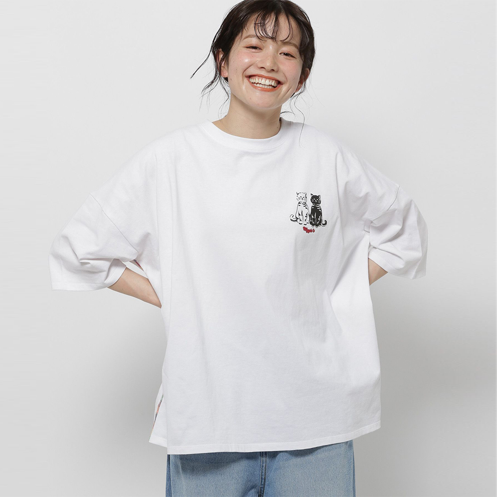 니코앤드 X 위글위글 반팔티 콜라보 모티프 오프화이트 T셔츠 451721