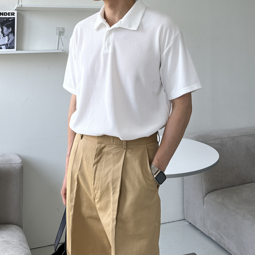 1+1 남자 반팔티 빅사이즈 오버핏 반팔 카라티 - 상세 이미지 5