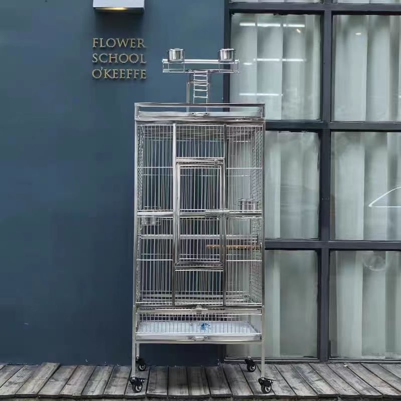 앵무 대형 새장 앵무새새장 스탠 투명 회색앵무 앵무새 날림장 - 상세 이미지 4