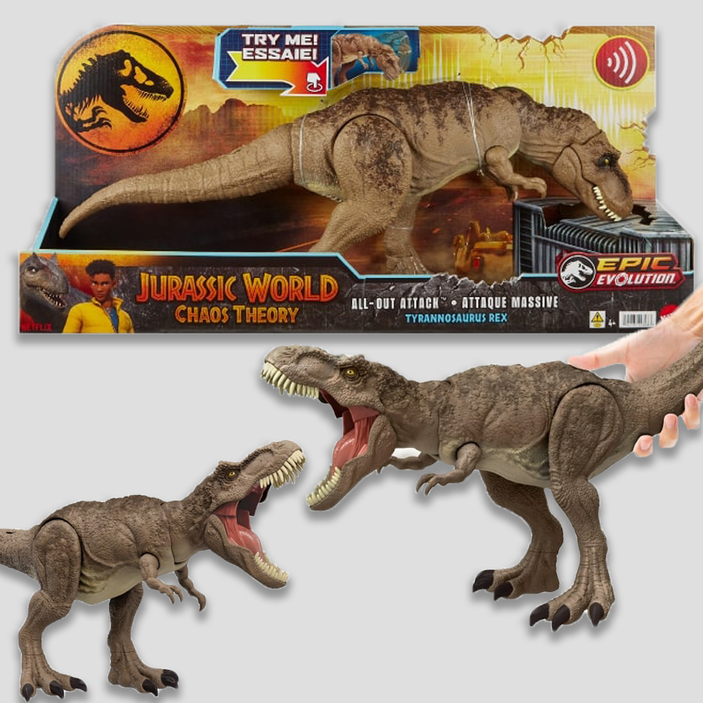 마텔 쥬라기월드 공룡 장난감 티라노사우루스 대형 리얼 T-Rex 다이노 피규어 스티커 세트 이미지 6