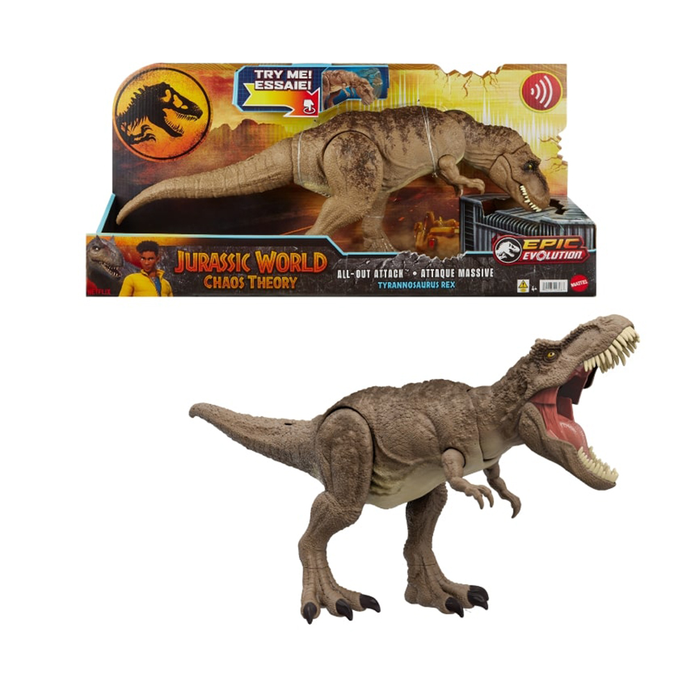 마텔 쥬라기월드 공룡 장난감 티라노사우루스 대형 리얼 T-Rex 다이노 피규어 스티커 세트 - 상세 이미지 4
