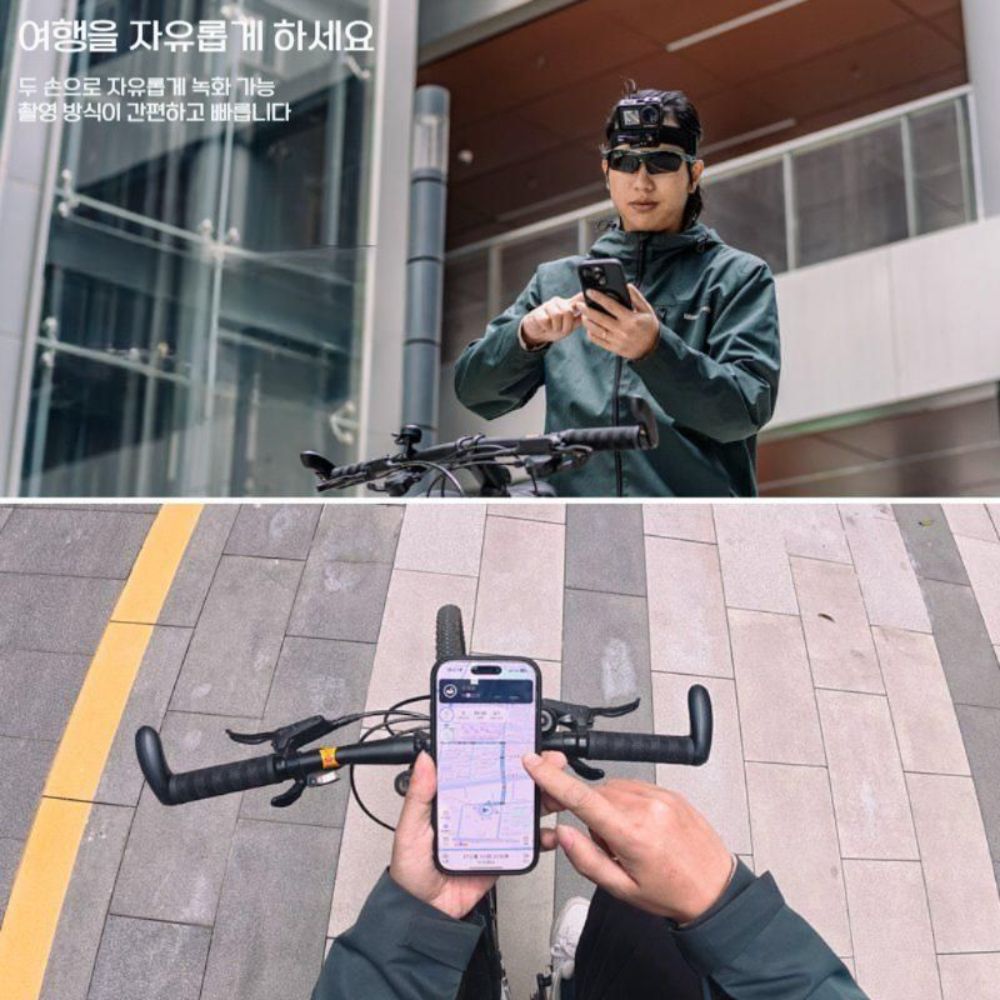 DJI 액션5프로 헤드 거치대 밴드 1인칭 고정 각도 촬영 - 상세 이미지 2