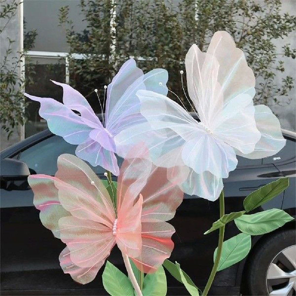 대형 나비 Pin 종이꽃 포토존 만들기 자이언트 분홍색 Pink+4550cm - 상세 이미지 3