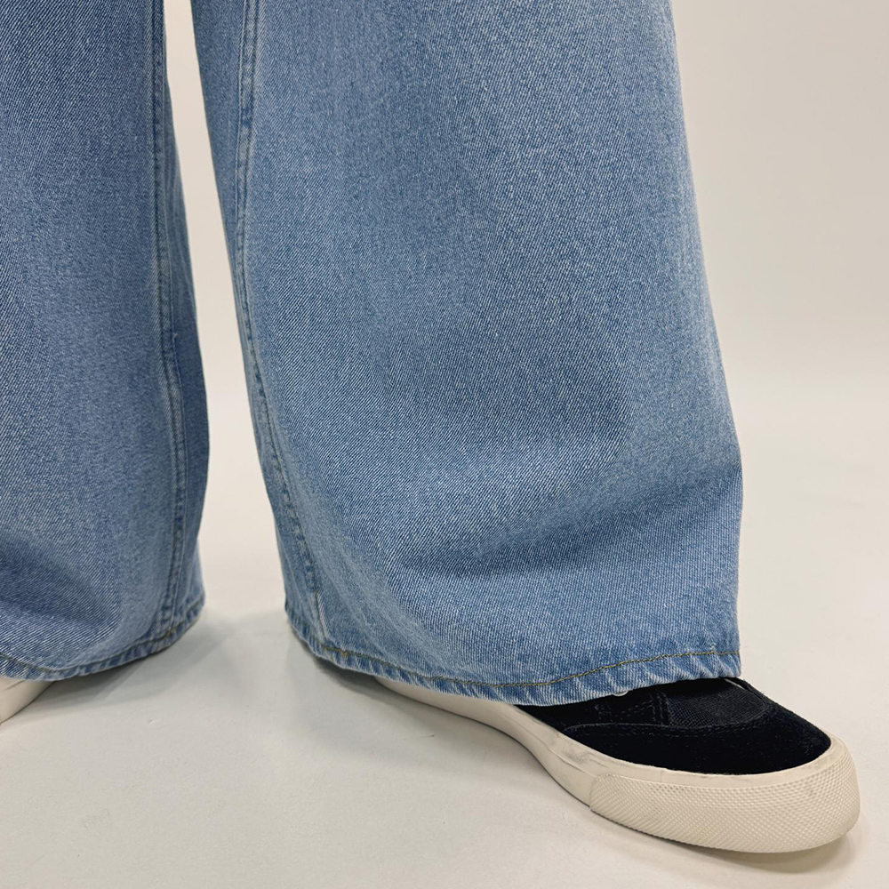 니코앤드 X 위글위글 청바지 콜라보 사이드 턱 데님 팬츠 블루 451727 - 상세 이미지 5