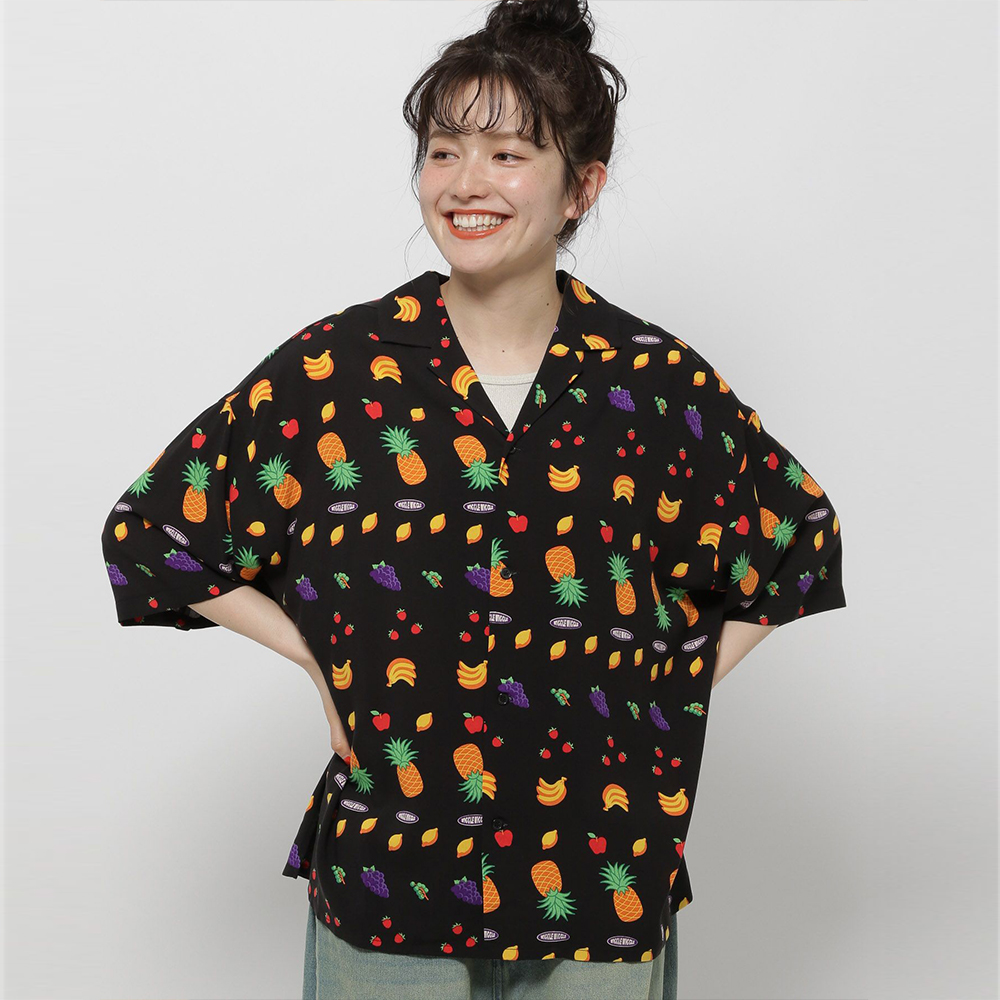 니코앤드 X 위글위글 셔츠 콜라보 아소트 패턴 블랙 반팔 451751