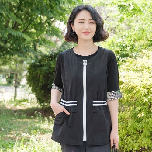 엄마옷 조이마담 J3354 밴드포켓 아이스 조끼 베스트 중년여성의류 - 메인 이미지