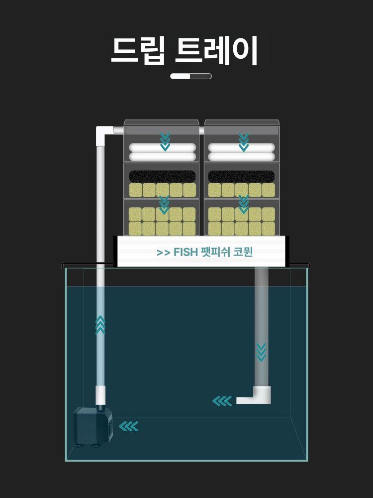 상면 여과기 4자 침전 2단 거북이 수조 어항 우림관 1개 : 해피 클릭