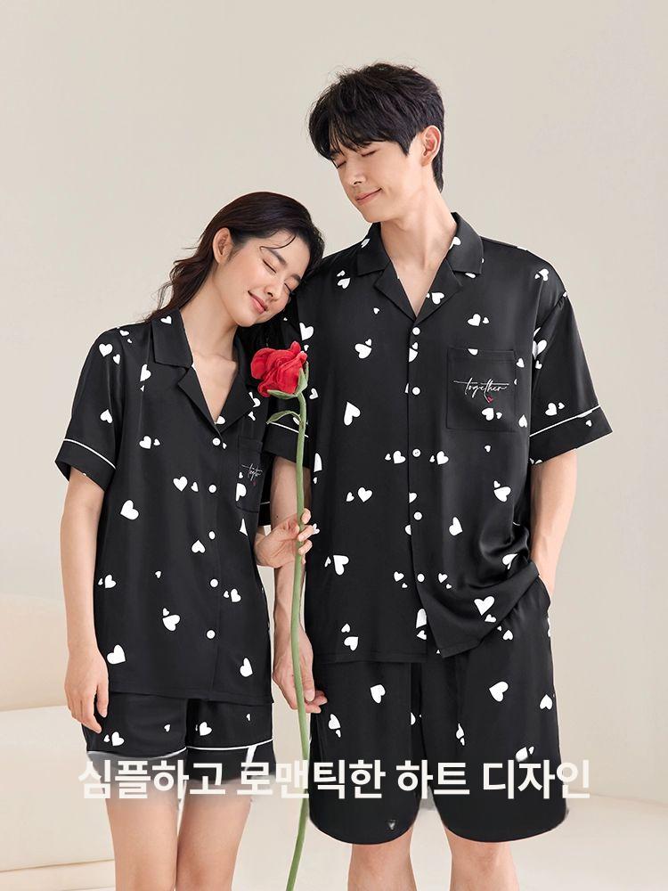 빅사이즈 커플 잠옷 수면 파자마 - 상세 이미지 5