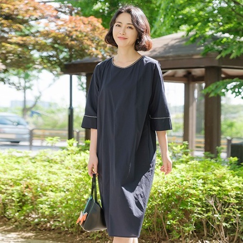 엄마옷 조이마담 ON1444 체인비즈 아이스 원피스 중년여성의류 - 메인 이미지