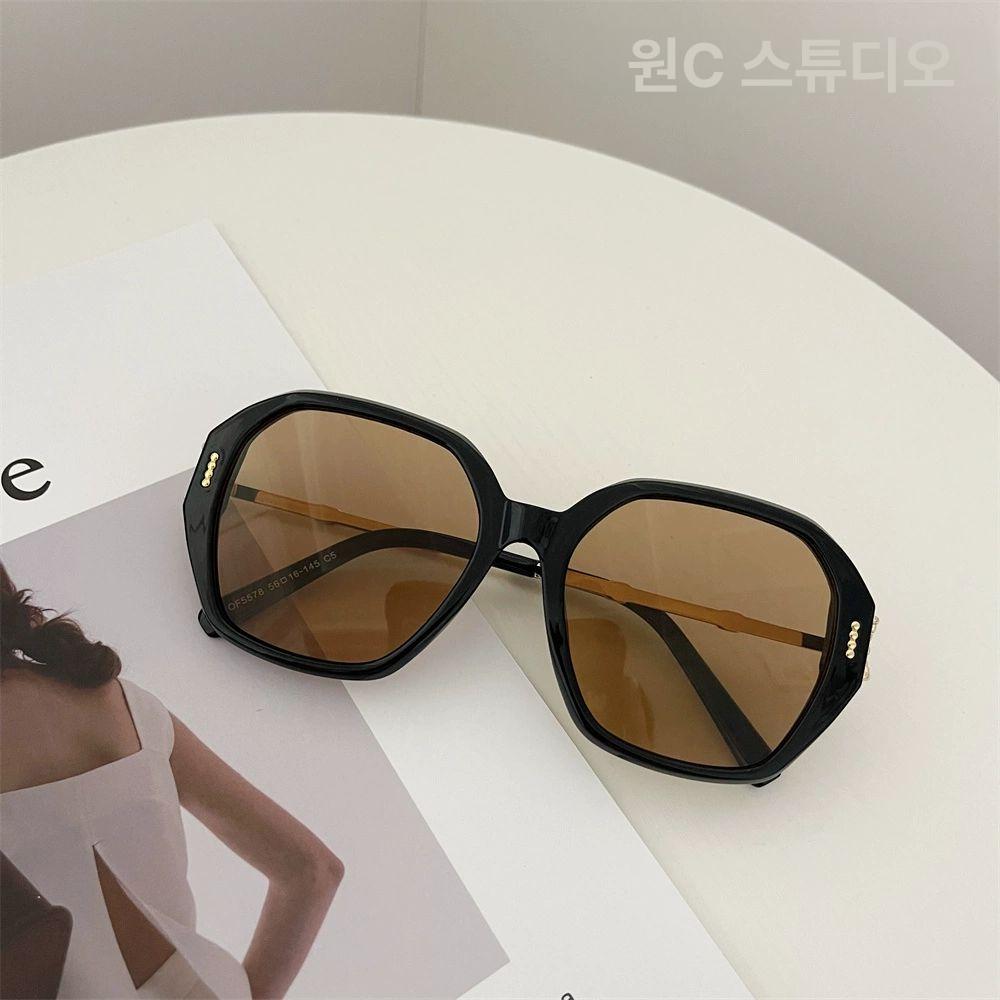 동상이몽 오연수 패션 선글라스 여성 뿔테 편광 빈티지 가벼운 선그라스 여름 - 상세 이미지 5