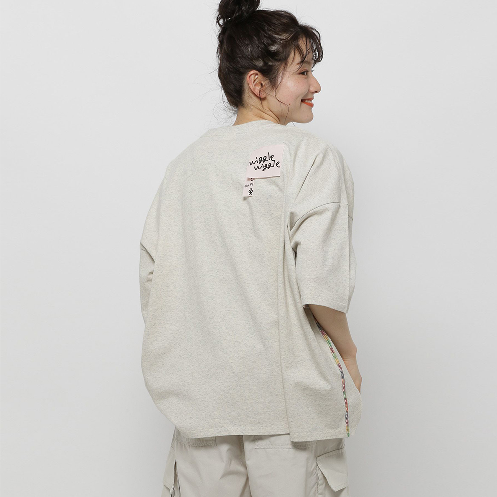 니코앤드 X 위글위글 반팔티 콜라보 모티프 오트밀 T셔츠 451721
