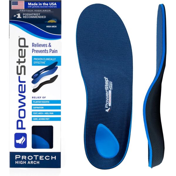 PowerStep 깔창 기능성 키높이 군화 구두 파워스텝 프로텍 풀 렝스 하이 오소틱 인솔 등급 아치 서포트 인서트용 쿠션감 과반족보상용... 