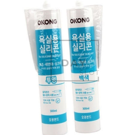 [트렌디프레소협력사]데이슬롯 오공 욕조 실링용 바이오 실리콘 300ml 투명 백색 창호실리콘