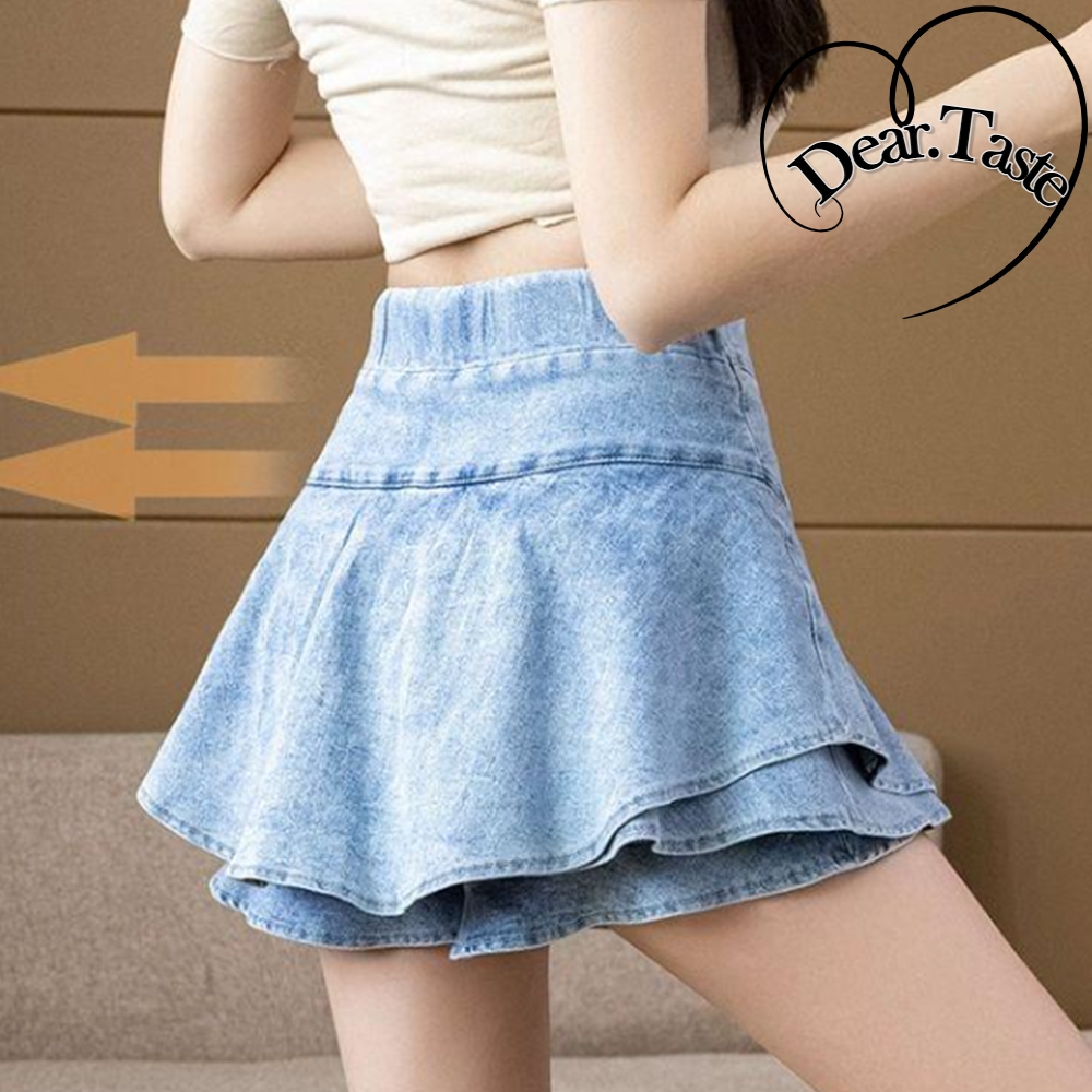 라인댄스복 스커트 차밍복 라틴댄스복 데님 청치마 - 상품 이미지