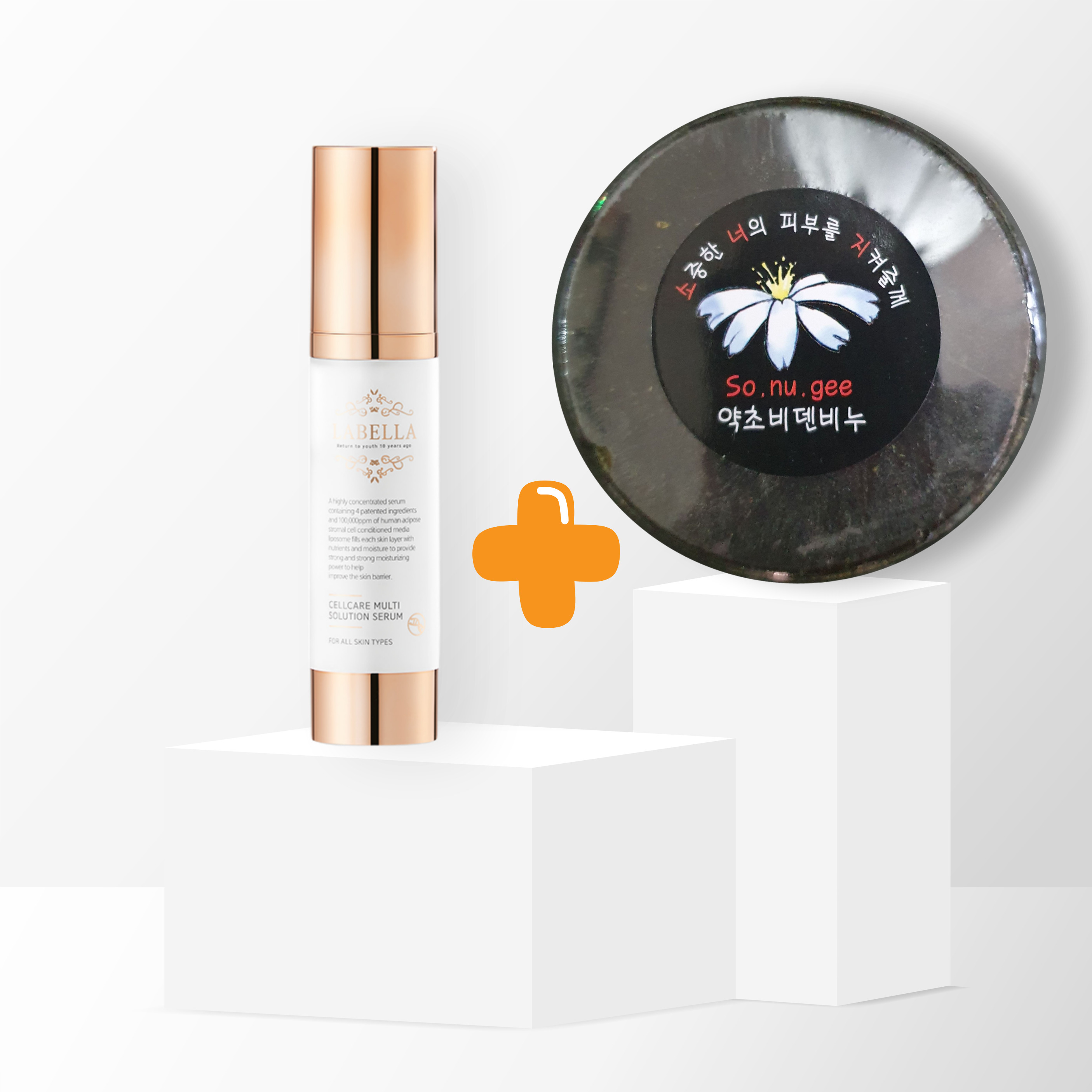 라벨라 셀케어 멀티 솔루션 세럼 50ml + 고급 약초 비덴 비누 - 상품 이미지
