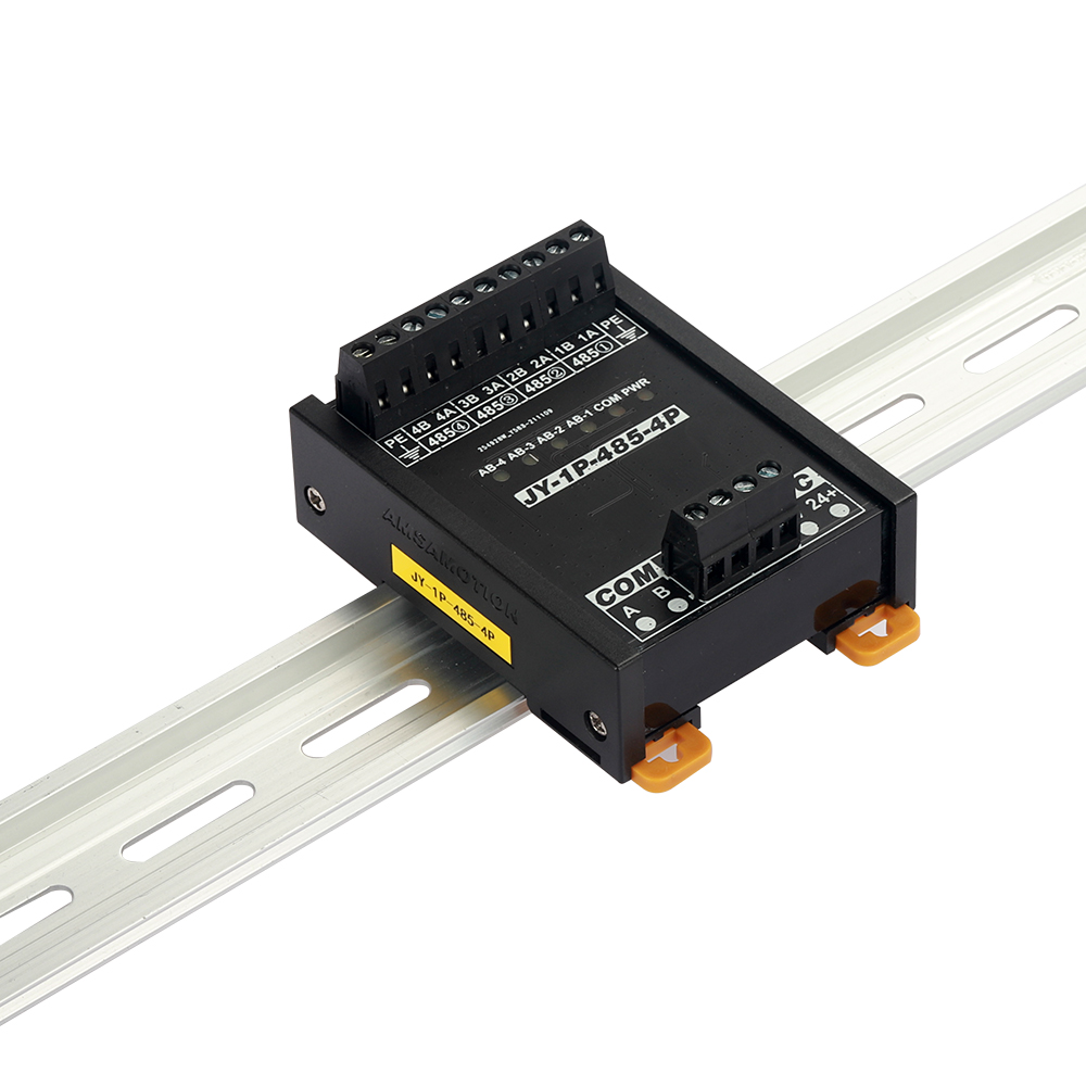 Aimoxun RS485/232 허브 - 4방향 485 통신 1P-485-4P 산업용 직렬 포트 확장 모듈 : 행운만물상사