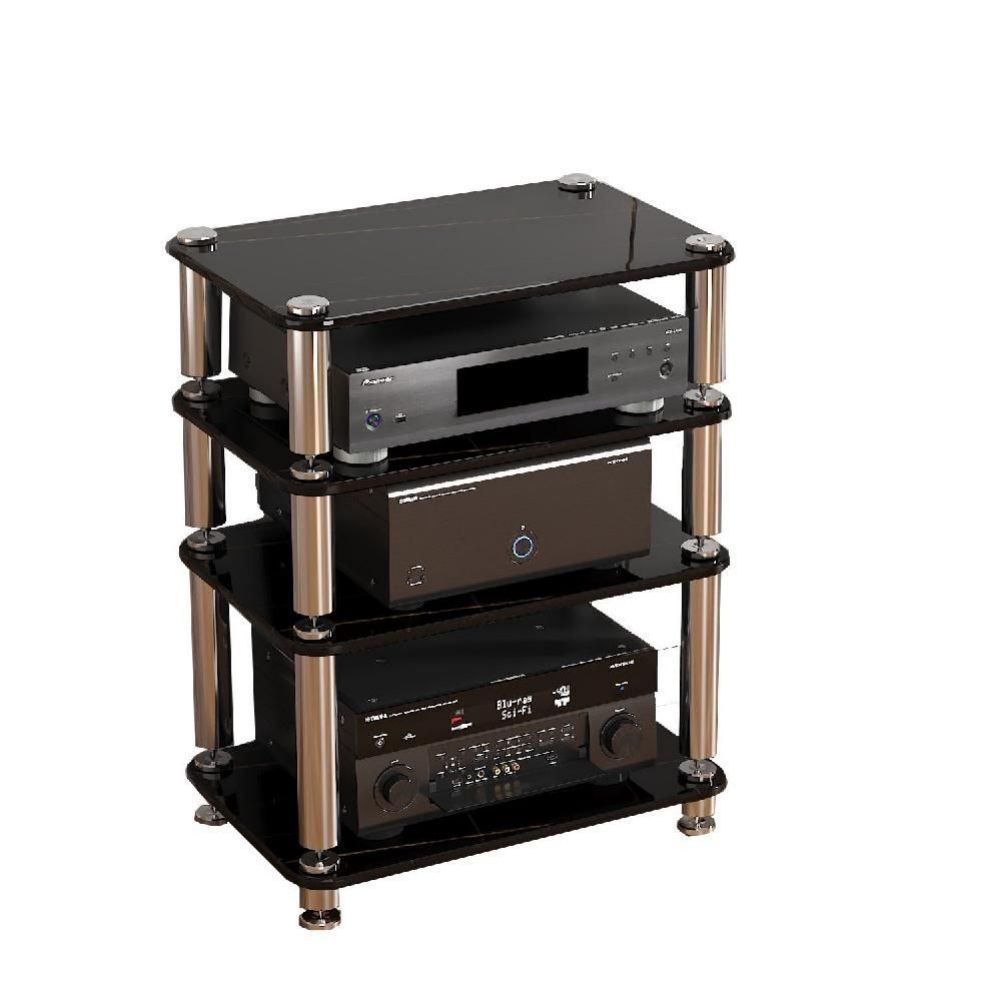 hifi선반 하이파이 오디오랙 홈시터어 흰색 증폭기받침대1단 선반 - 상품 이미지