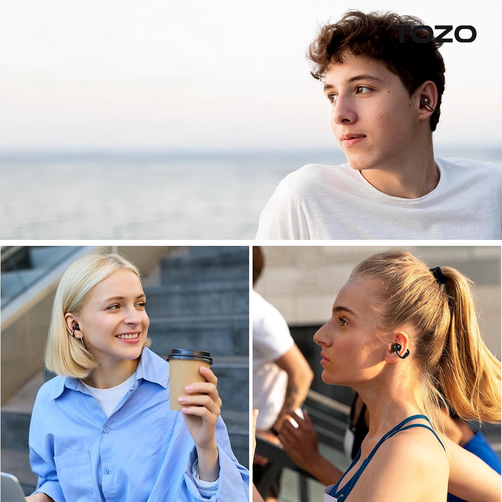 TOZO 오픈라임 AI 이어링 오픈형 블루투스 무선 이어폰 러닝 귀걸이 귀찌 T13064