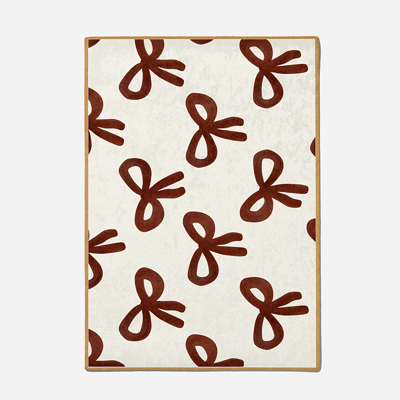 [체리앤해리] 패턴 러그 핸드드로우 리본 방수 놀이 매트 교구 극세사 발도르프