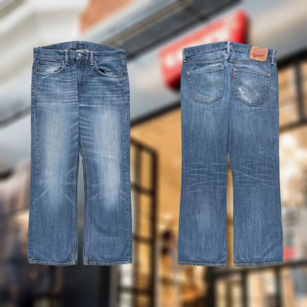 남성 구제 리바이스 청바지 Levis 527 남자 부츠컷 데님 팬츠 - 상품 이미지