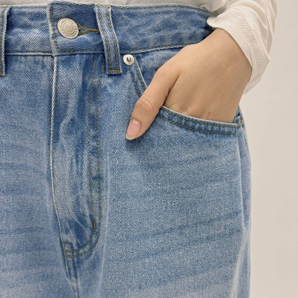 니코앤드 X 위글위글 청바지 콜라보 사이드 턱 데님 팬츠 블루 451727 - 상세 이미지 3