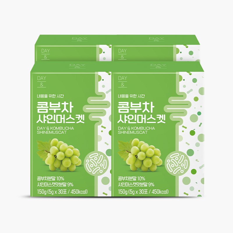 [오늘출발] 참앤들황토농원 데이앤 콤부차 샤인머스켓맛 5g 샤인머스켓, 30개입, 4개