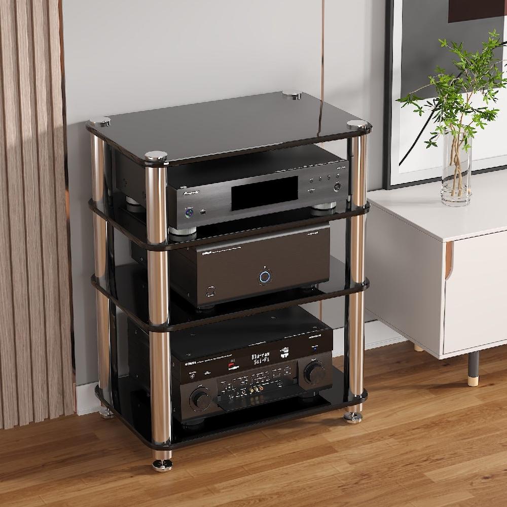 hifi선반 하이파이 오디오랙 홈시터어 흰색 증폭기받침대1단 선반 이미지 6
