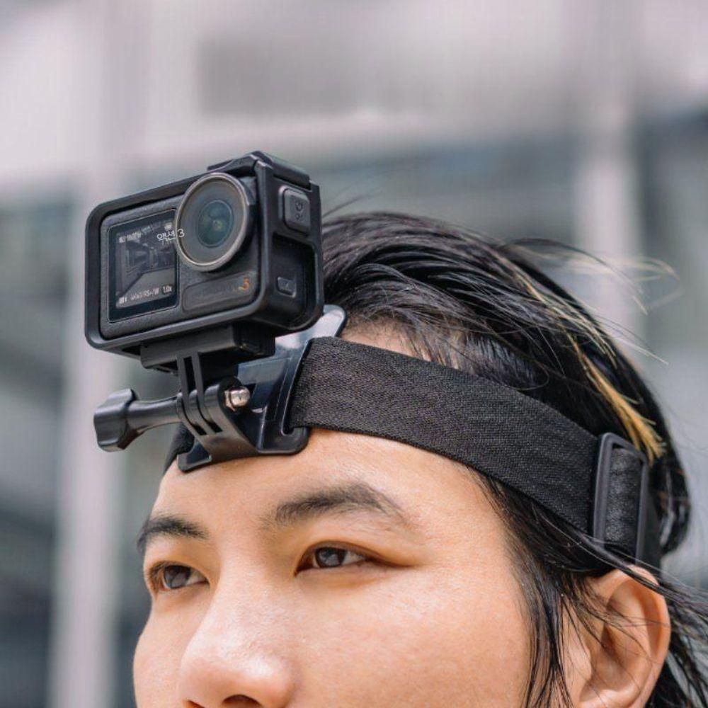 DJI 액션5프로 헤드 거치대 밴드 1인칭 고정 각도 촬영 - 상품 이미지