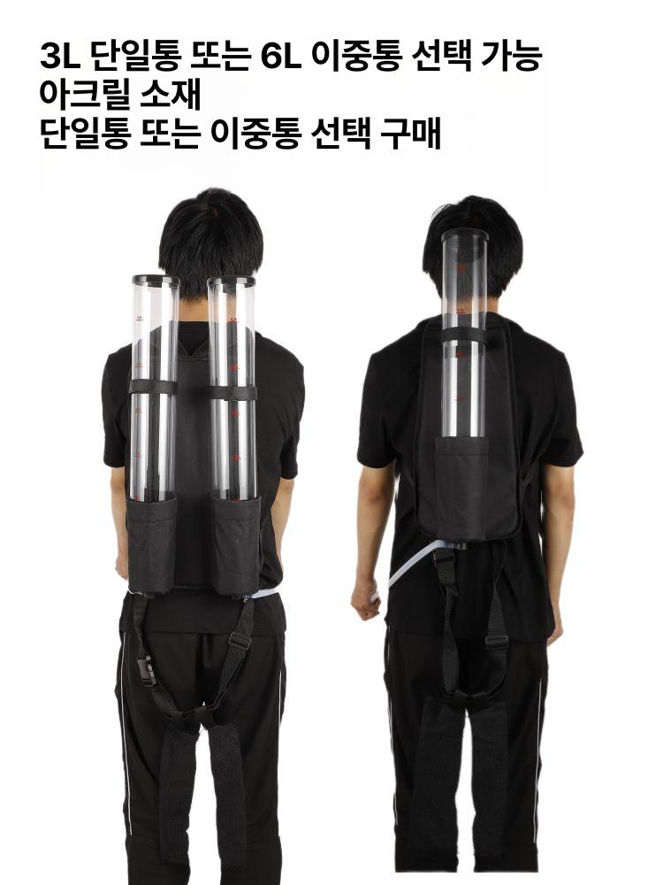이동식 야구장 맥주 디스펜서 단통배낭식주포 휴대용 2L 블랙 주유소 주류통 : 온코스모스트레이드004