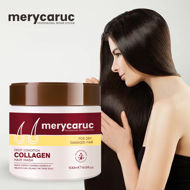 수연패션 merycaruc 콜라겐 마카 헤어 트리트먼트 500ml 상한머리 복구 미용실 전문가용 단백질 콜라겐 헤어팩 - 상세 이미지 2