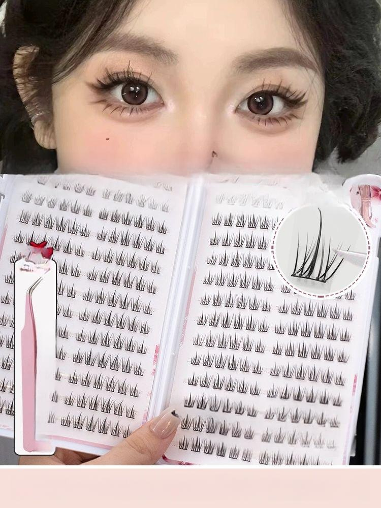 속눈썹 접착제 없이 간단하게 착 붙이는 인조 셀프 속눈썹연장 속눈썹- 집게 증정 - 상품 이미지