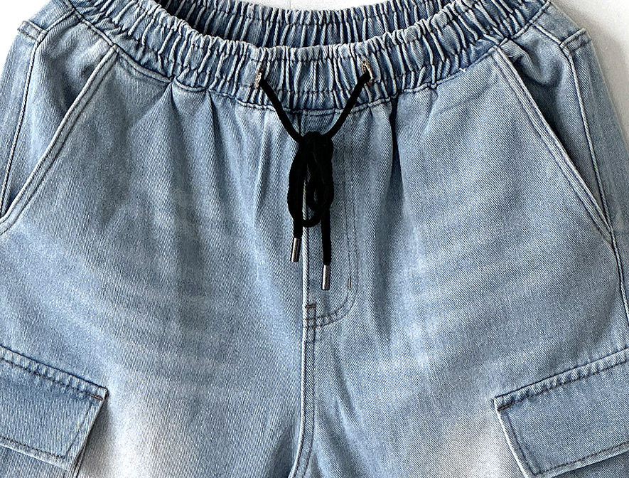 남자 청반바지 7부청바지 카고버뮤다팬츠 - 상세 이미지 5