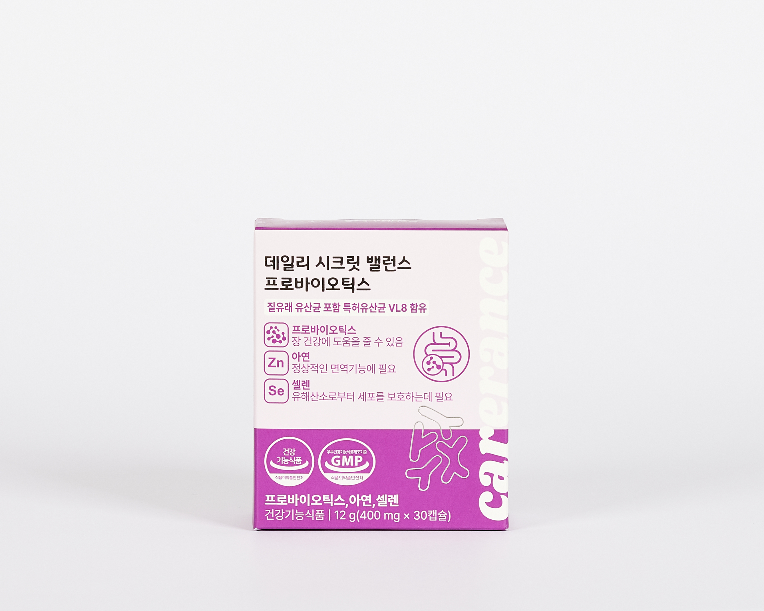 케어란스 데일리 시크릿 밸런스 프로바이오틱스 질 유래 유산균 400mg 30정, 3개 - 상세 이미지 5